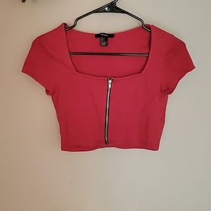 Red crop-top